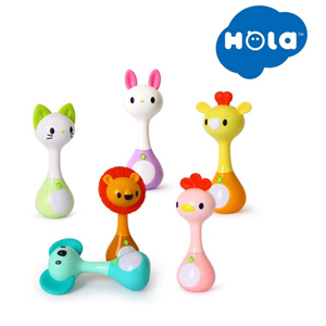 دندانگیر و جغجغه تعادلی و موزیکال حیوانات هولی تویزHola Toys مدل 3134 _اسباب بازی نوزادی